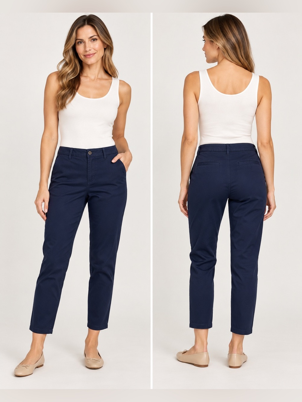Talbots Girlfriend Chino Navy Pants Women’s 0P